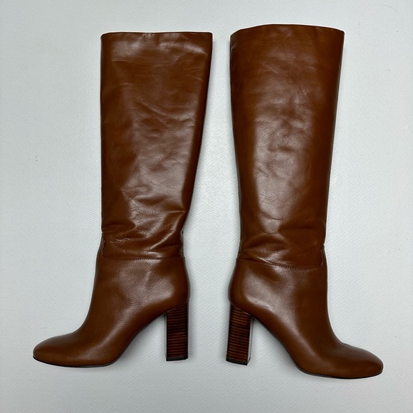 Tory Burch Tall Devon Boot in Carmelite Brown Size 6 1/2 EUC - Picture 2 of 16
